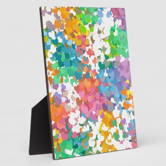 Pastel Confetti Hearts Fotoplaat (Zijkant)