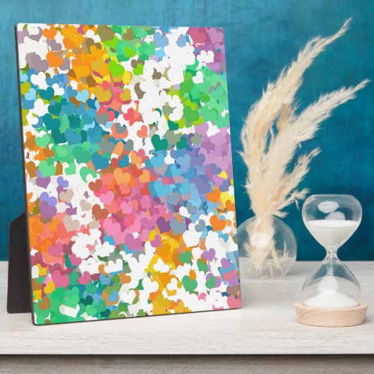 Pastel Confetti Hearts Fotoplaat (Zijkant)