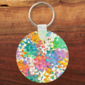 Pastel Confetti Hearts Sleutelhanger (Voorkant)
