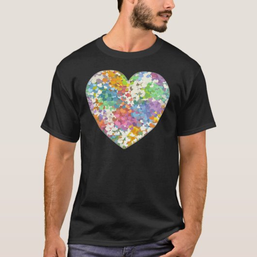 Pastel Confetti Hearts T-shirt (Voorkant)