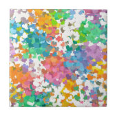 Pastel Confetti Hearts Tegeltje (Voorkant)