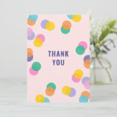 Pastel Confetti Kids Bedankkaart (Staand voorkant)