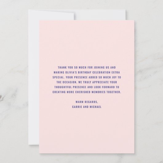 Pastel Confetti Kids Bedankkaart (Achterkant)