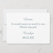 Pastel Confetti Mason Jar Bridesmaid Invite Kaart (Achterkant)