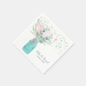 Pastel Confetti Mason Jar Wedding Servet (Hoek)
