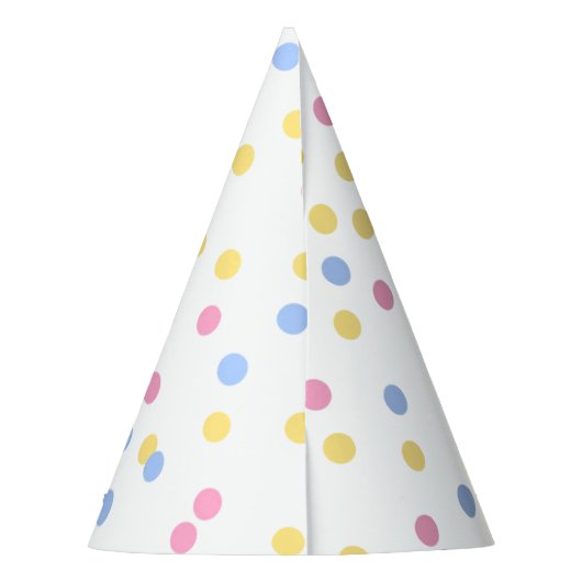Pastel Confetti Party Pet Feesthoedjes (Achterkant)