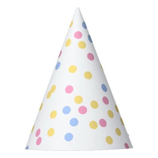 Pastel Confetti Party Pet Feesthoedjes (Voorkant)