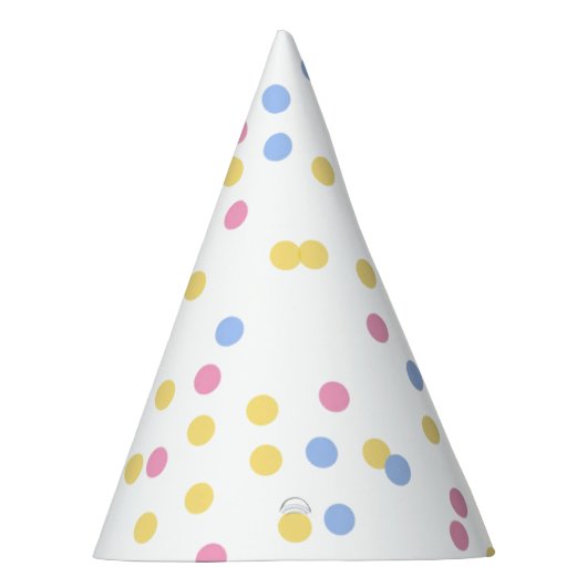 Pastel Confetti Party Pet Feesthoedjes (Rechts)