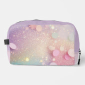 Pastel Confetti Patroon in Roze, Paarse en Blauw Toilettasje (Voorkant)