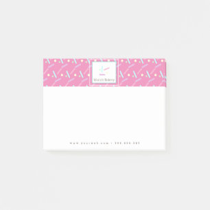 Pastel Confetti Strooigoed Bakkerij Cake Logo Post-it® Notes