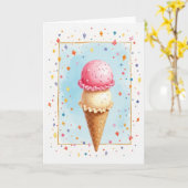 Pastel Confetti Verjaardagskaart Kaart (Gele Bloem)