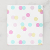 Pastel Confetti - Yellow Pink Blue Plaatskaartje (Buitenkant ongevouwen)
