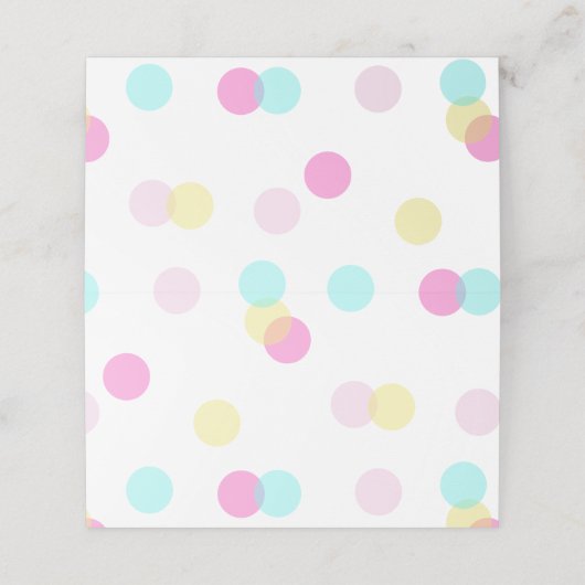 Pastel Confetti - Yellow Pink Blue Plaatskaartje (Buitenkant ongevouwen)