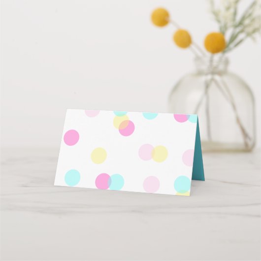 Pastel Confetti - Yellow Pink Blue Plaatskaartje (Voorkant)