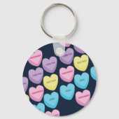 Pastel Conversation Hearts Sleutelhanger (Voorkant)