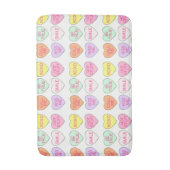 Pastel Conversation Snoep Harten Valentijnsdag Badmat (Voorkant Verticaal)