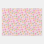 Pastel Conversation Snoep Hearts Gift Wrap Inpakpapier Vel (Voorkant 3)