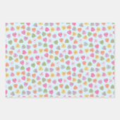 Pastel Conversation Snoep Hearts Gift Wrap Inpakpapier Vel (Voorkant 2)