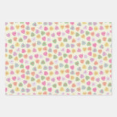 Pastel Conversation Snoep Hearts Gift Wrap Inpakpapier Vel (Voorkant)