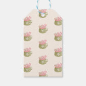 Pastel Cookie Cacao Mok Vrolijk Kerstfeest Cadeaulabel (Achterkant)