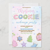 Pastel Cookies Exchange Party Kaart (Voorkant)