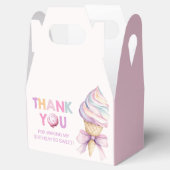 Pastel Coquette Ice Cream Girls Verjaardag Bedankdoosjes (Geopend)