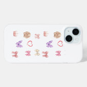 Pastel Coquette Strik Konijn Vlinder Schattig Roze Case-Mate iPhone Case (Achterkant (horizontaal))