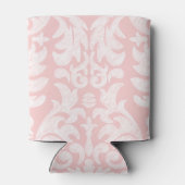 Pastel Coral and Grey Damask Pattern for Women Blikjeskoeler (Achterkant)