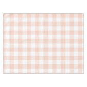 Pastel Coral and White Gingham Pattern Tafelkleed (Voorkant (Horizontaal))