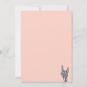 Pastel Coral Bad Two The Bone 2e verjaardagsfeestj Kaart (Achterkant)