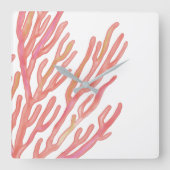 Pastel Coral Reef Acryl Wandklok (Voorkant)