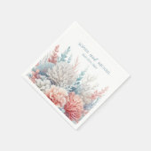 Pastel Coral Reef-Beach bruiloft- Servetten (Hoek)