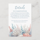 Pastel Coral Reefs-Beach bruiloft details- Informatiekaartje (Achterkant)