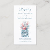 Pastel Coral Reefs-Registry-Honeymoon Visitekaartje (Voorkant)