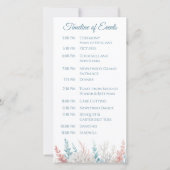 Pastel Coral Reefs- Strand bruiloft programma- (Achterkant)