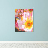 Pastel Cornelia Roos waterverf Canvas Afdruk (Insitu (Houten vloer))