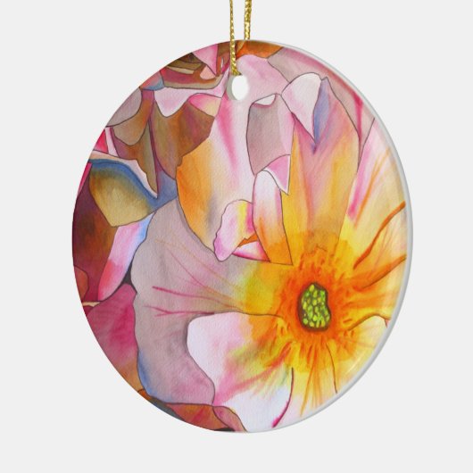 Pastel Cornelia Roos waterverf Keramisch Ornament (Links)
