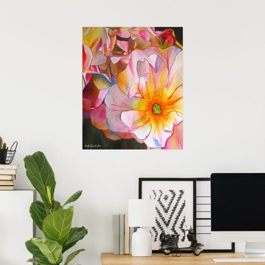 Pastel Cornelia Roos waterverf Poster (Thuiskantoor)