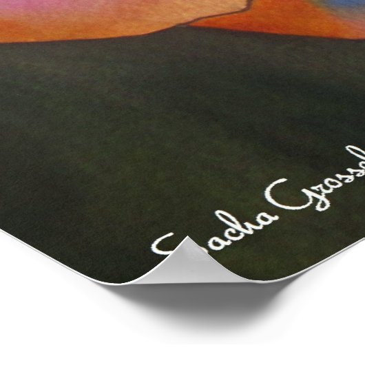 Pastel Cornelia Roos waterverf Poster (Hoek)