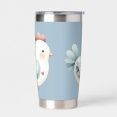 Pastel Cottagecore Chicken Geïsoleerde Drinkbeker (Links)