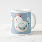 Pastel Cottagecore Chicken Grote Koffiekop (Voorkant rechts)