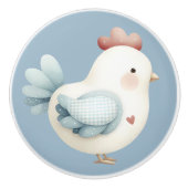 Pastel Cottagecore Chicken Keramische Knop (Voorkant)