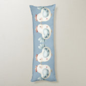 Pastel Cottagecore Chicken Lichaamskussen (Achterkant (Verticaal))