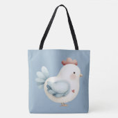 Pastel Cottagecore Chicken Tote Bag (Voorkant)