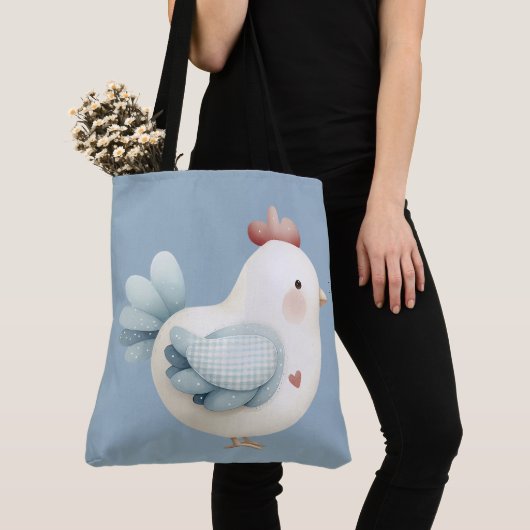 Pastel Cottagecore Chicken Tote Bag (Dichtbij)