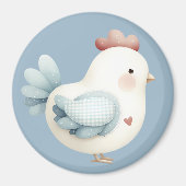 Pastel Cottagecore Kip Magneet (Voorkant)