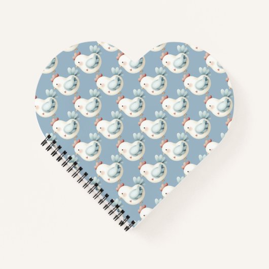 Pastel Cottagecore Kip Notitieboek (Voorkant)