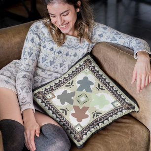 Pastel Country Cottage Meeple Patroon Kussen