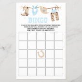 Pastel Cowboy Baby shower Bingo Flyer (Voorkant)
