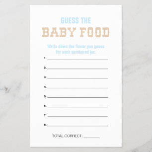 Pastel Cowboy Raad de Baby Food Shower Games Flyer